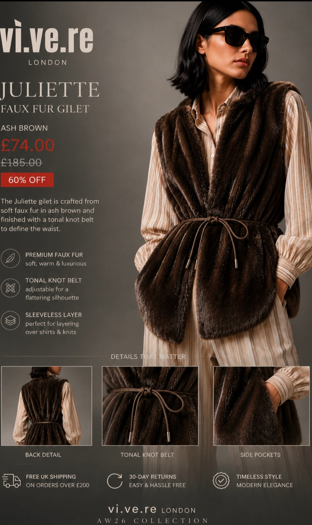 VI.VE.RE Juliette Longline Tailored Vest