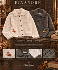 Miss Patina Country Living Cardigan – Cream & Moss Green
