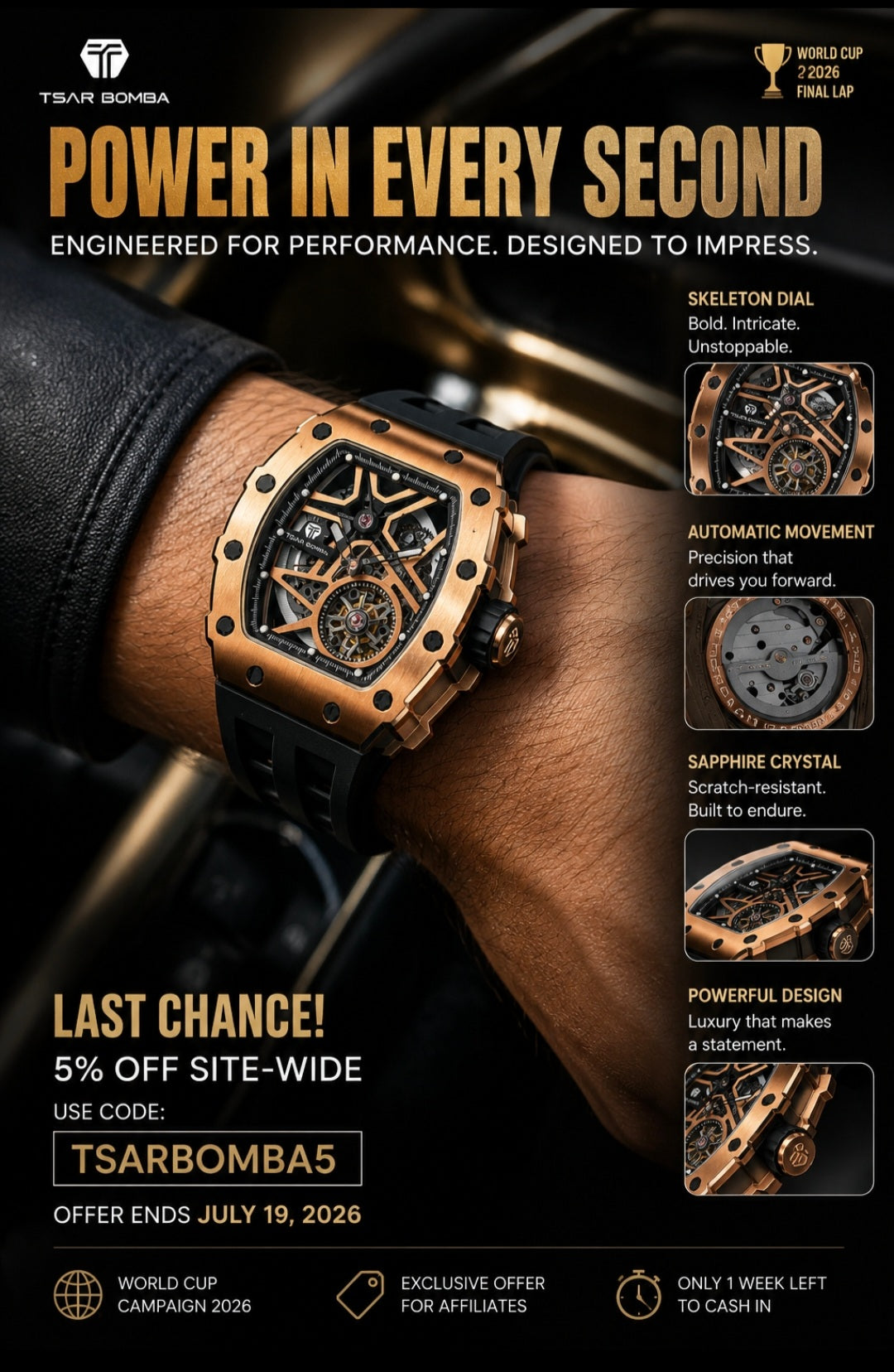 TSAR BOMBA Statement Men’s Watch