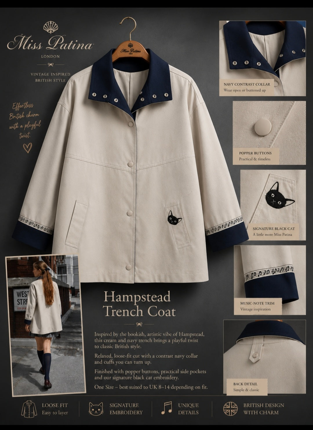 Miss Patina Hampstead Trench Coat