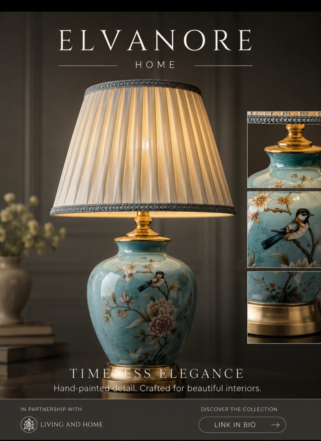 OPUS Elegant Pleated Table Lamp
