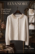 Miss Patina Lady Pearl Cable Cardigan – Cream